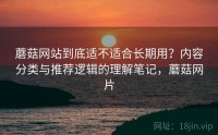 蘑菇网站到底适不适合长期用？内容分类与推荐逻辑的理解笔记，蘑菇网片