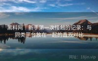 黑料网｜新手第一次接触的记录：与同类平台放在一起的直观对比