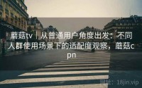 蘑菇tv｜从普通用户角度出发：不同人群使用场景下的适配度观察，蘑菇cpn