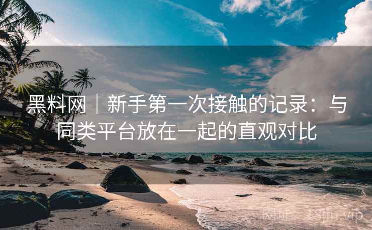 黑料网｜新手第一次接触的记录：与同类平台放在一起的直观对比