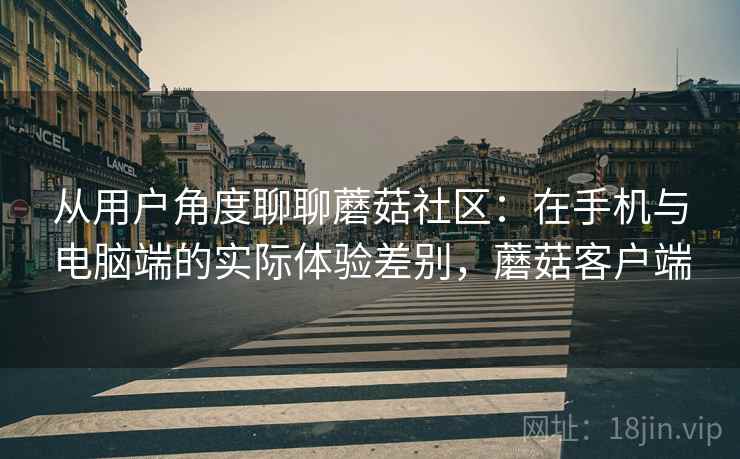 从用户角度聊聊蘑菇社区：在手机与电脑端的实际体验差别，蘑菇客户端