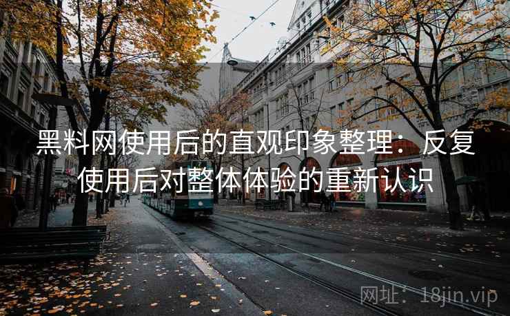 黑料网使用后的直观印象整理：反复使用后对整体体验的重新认识